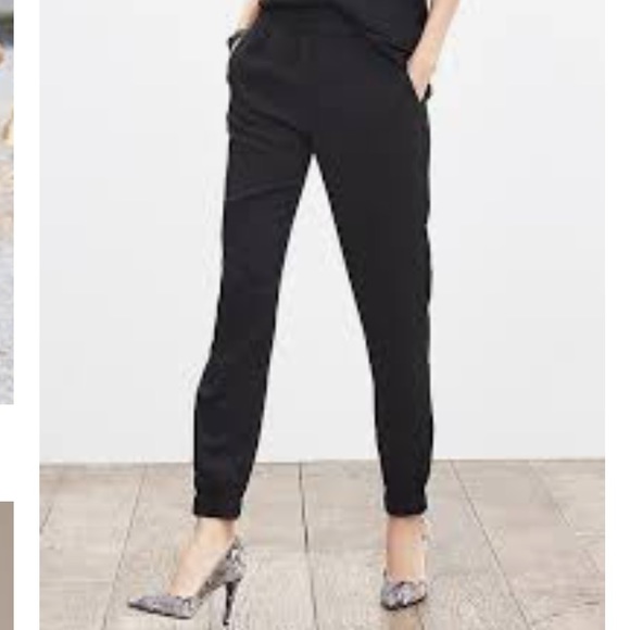 black dressy joggers womens